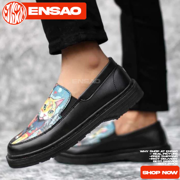 Sepatu Loafers Slop Docmart Motit Pria