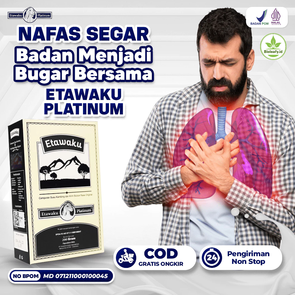 

Etawaku Platinum - Susu Kambing Etawa Solusi Atasi Masalah Pernafasan Sesak Nafas Asma 1 Box Tanpa Efek Samping Asli Original Bioleafy.id