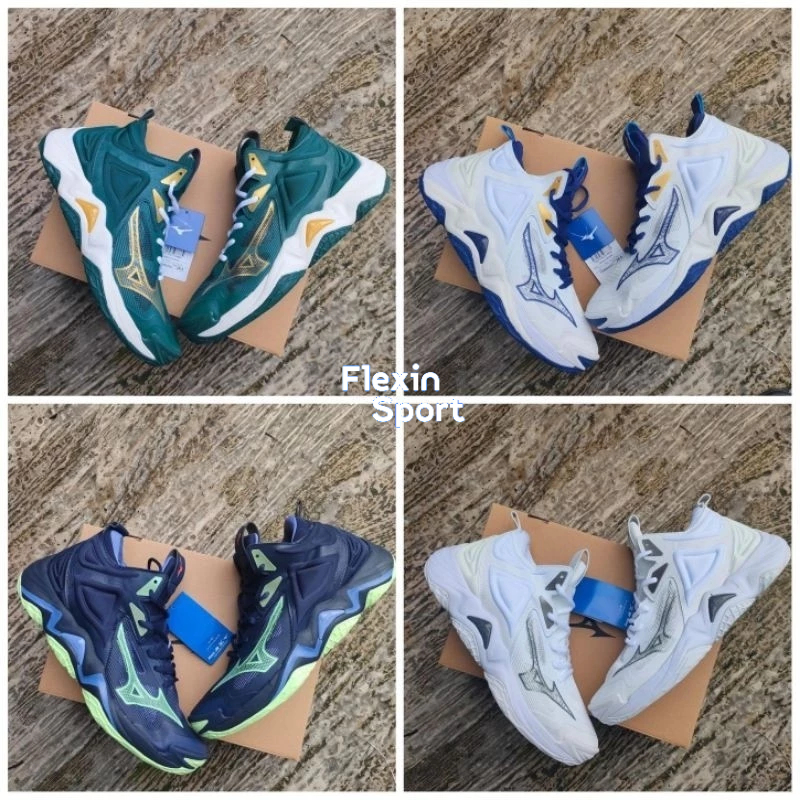 Sepatu Voli wave momentum 3 mid grade ori sepatu voli pria sepatu volly