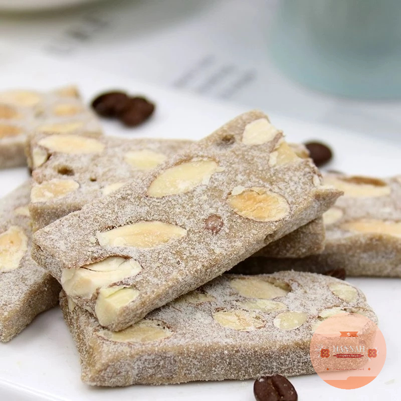 

Milk Nougat Almond Kopi 130 Gram Premium Quality - Permen Milk Nougat Susu Kue Dijamin HALAL