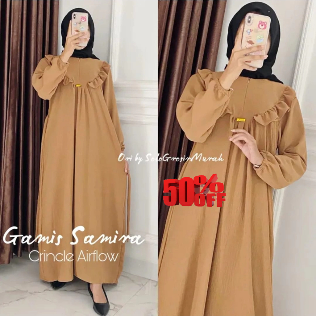 NAMIRA DRESS CRINGKEL AIRFLOW JUMBO TERBARU