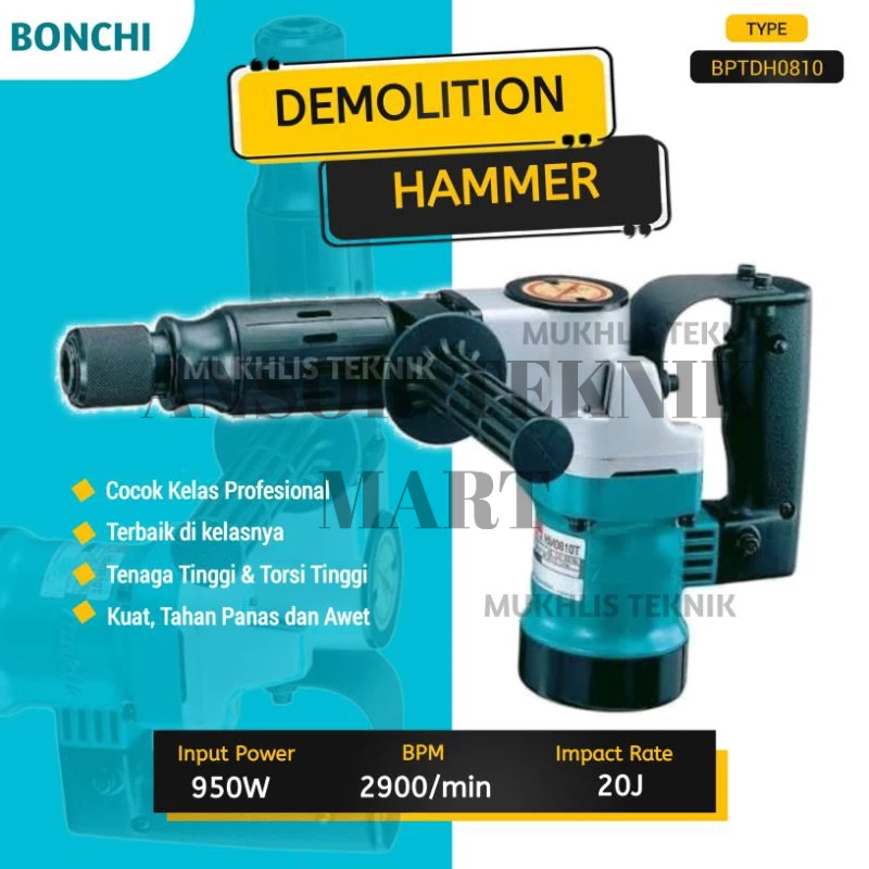 NEW Mesin Jack Hammer Drill 0810 MAILTANK/BONCHI Bor Bobok Beton Demolition Hammer BPTDH0810