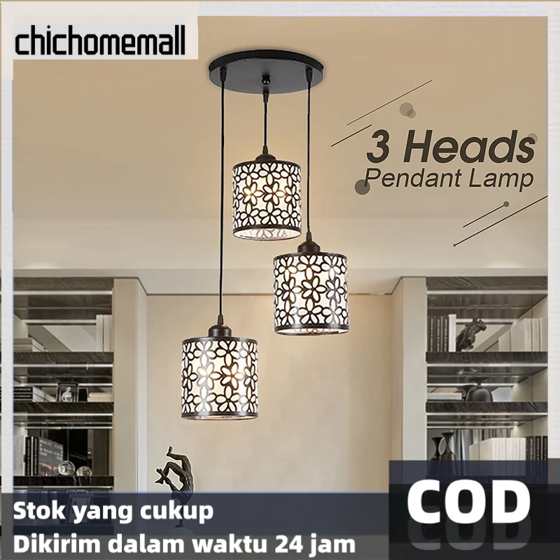 3 Lampu Gantung Minimalis LED Modern Bentuk Kelopak untuk lampu ruang tamu dapur