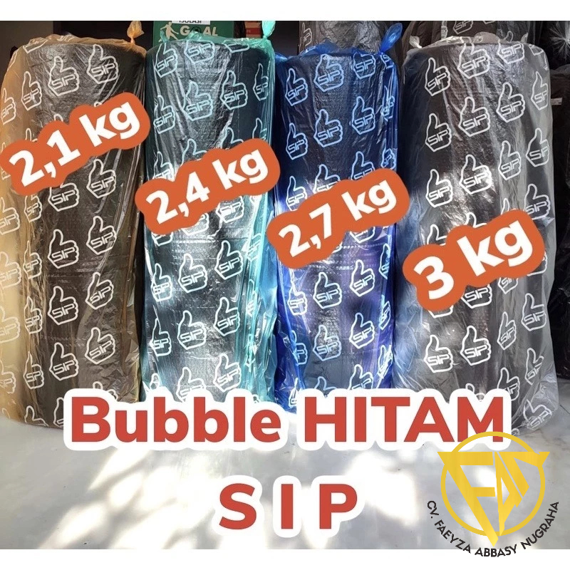 

BUBBLE WRAP HITAM merk SIP kualitas TEBAL 1,25 meter x 50 meter HARGA TERJANGKAU / ARENA PRABOT