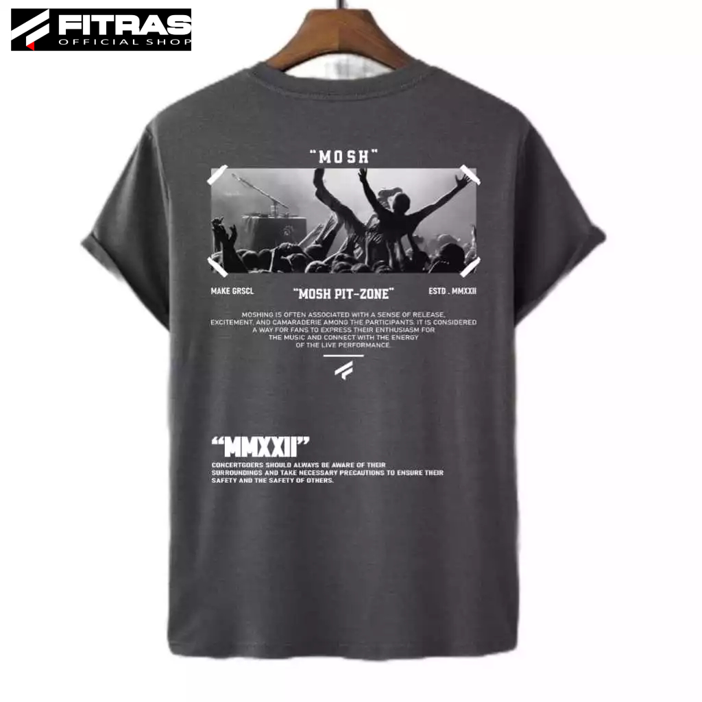 FITRAS - Kaos Pria Mosh Pit-Zone T-Shirt Distro Original Fitras Size M L XL XXL