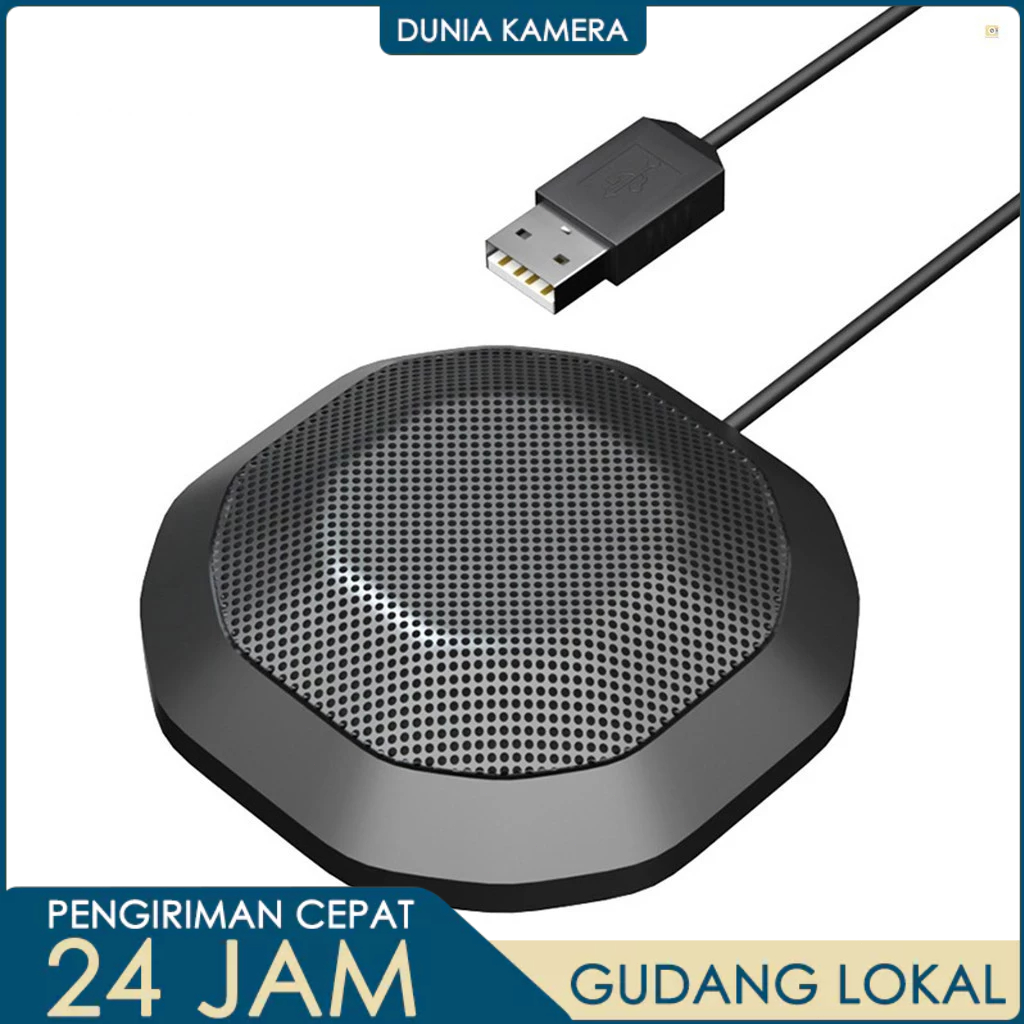 

Portable USB Conference Microphone 360° Omnidirectional Condenser Computer PC Mic with Touch Mute Plug and Play Compatible with Windows MacOS for PC Laptop Video Conference Chattin