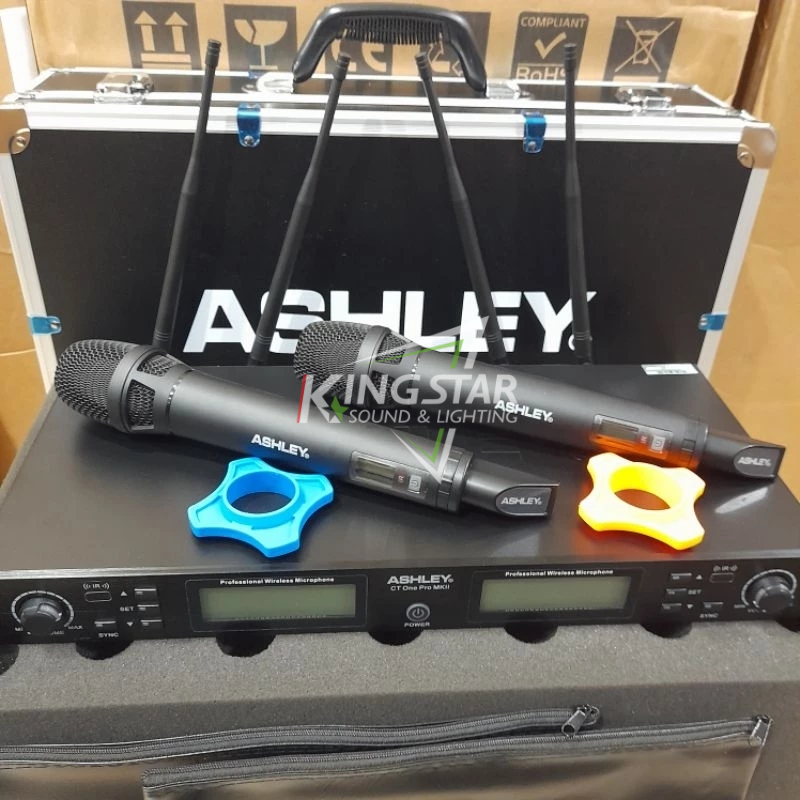 Mic Wireless Ashley CT One Pro MK ll MKll Original Hardcase 4 Antena Box Microphone