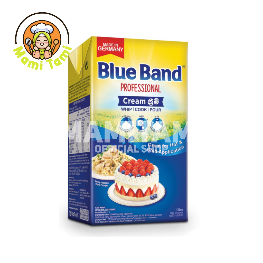 

Mami Tami - BLUEBAND PROFESSIONAL COOKING CREAM 1 LITER WHIPING KRIM KENTAL SERBAGUNA BLUE BAND WHIPPED