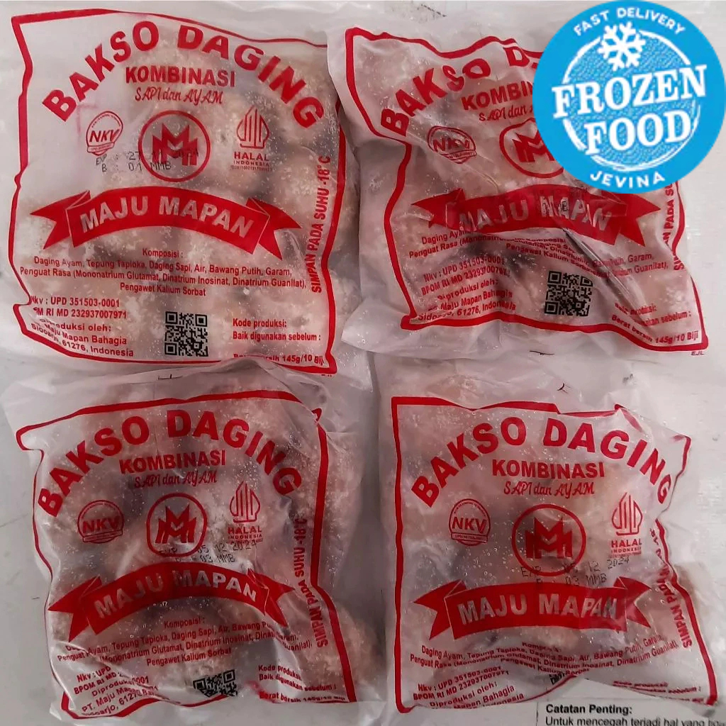 

Maju Mapan Merah Bakso Daging Bulat isi 10 Bj 145g