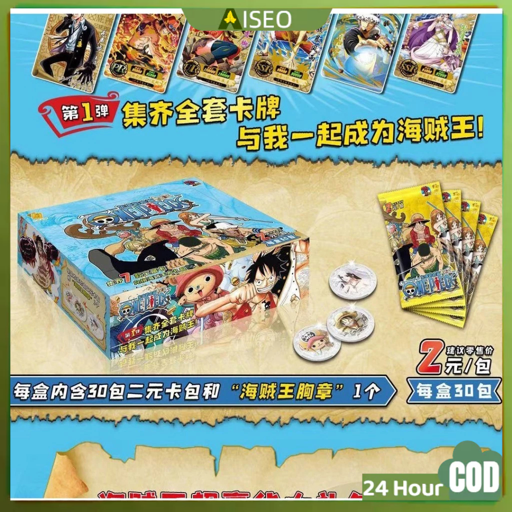 【Harga minimum】Kartu Anime One Piece 1 Box Grosir Cards 30 Pack Zoro Luffy Kartu Langka Collection C