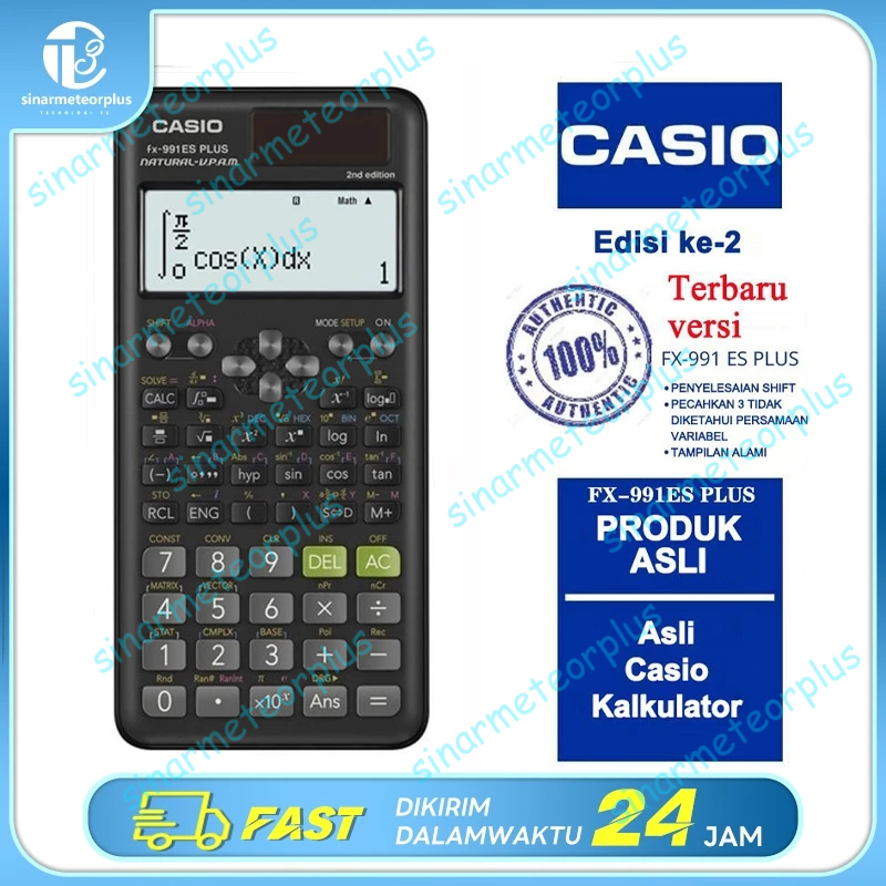 

Kalkulator Scientific Casio ilmiah FX-991EX/991ES-Plus Calculator Scientific Casio Kalkulator Casio Scientific 417 Fungsi/Dua Sumber Tenaga Baterai Dan Tenaga Matahari/40 Konstanta Rumus