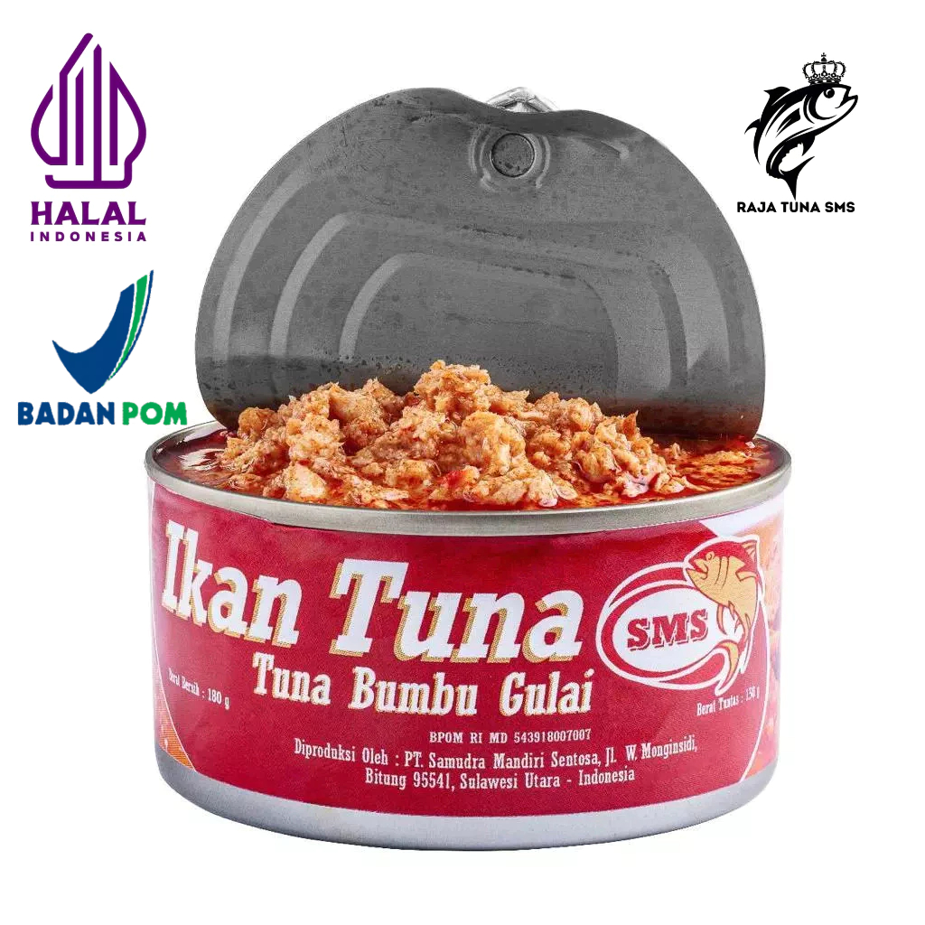 

Tuna flake dalam bumbu gulai 180gr - tuna kaleng SMS