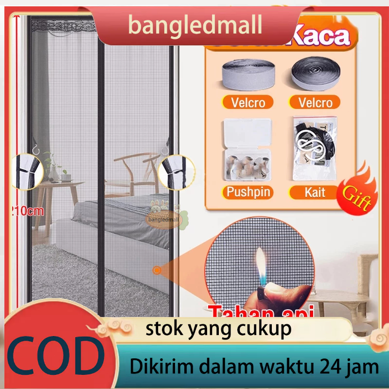 Tirai Pintu kamar / Tirai Magnet Anti Nyamuk Kawat Nyamuk / Tirai Magnet Elegan bahan plastik Uk. 90
