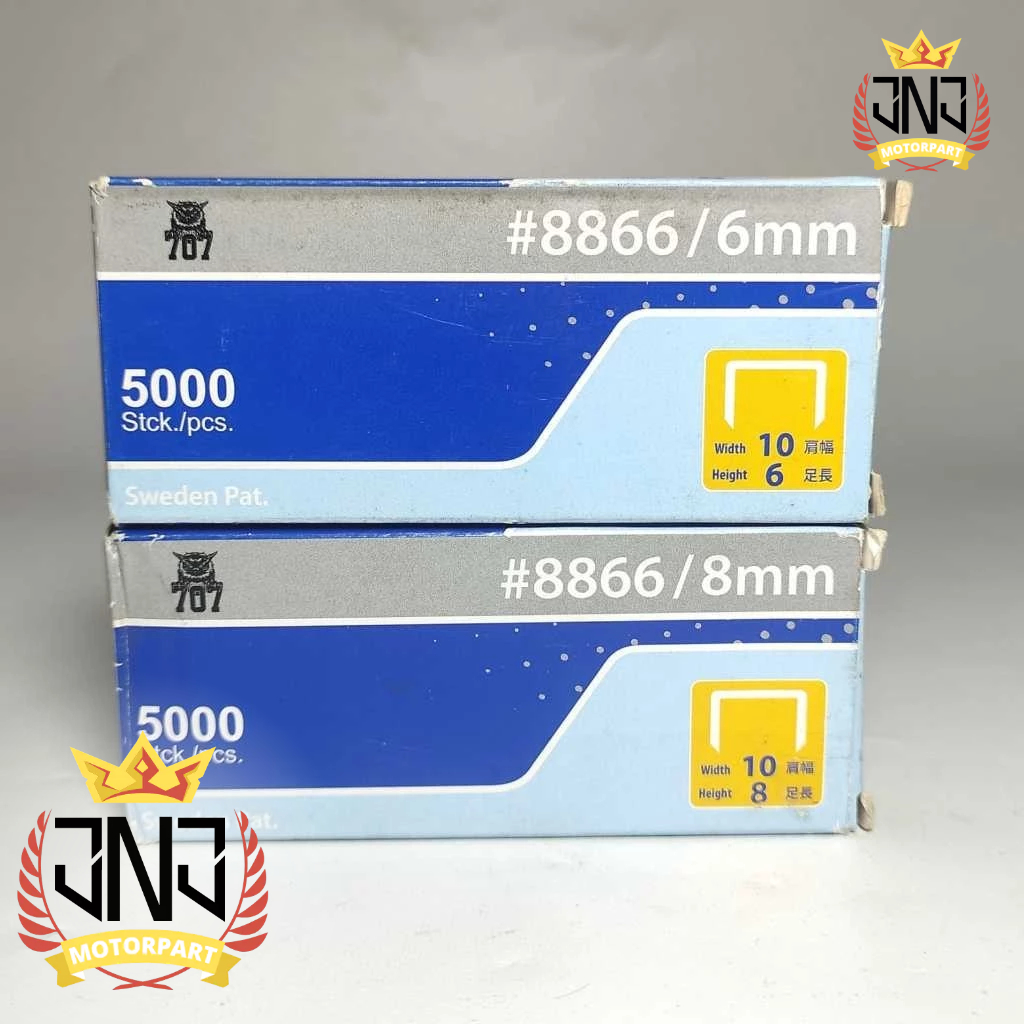 

ISI ULANG STAPLES 6 mm 8 mm TEMBAK REFILL STAPLE GUN TACKER JOK MOTOR STAPLER [JNJ]