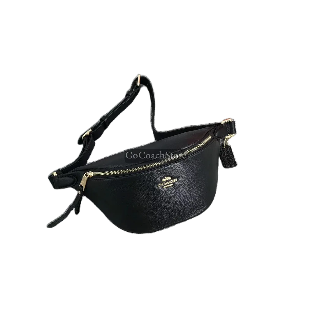 Tas Branded  Waistbag leather Black Original Tas Branded Selempang Pinggang Bahu Slingbag Sling Bag 