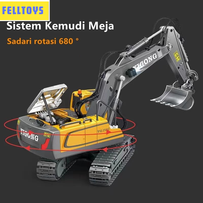 NEW Mainan Excavator Remote Control 11 Chanel Excavator YIGONG 2.4Ghz Beko Excavator