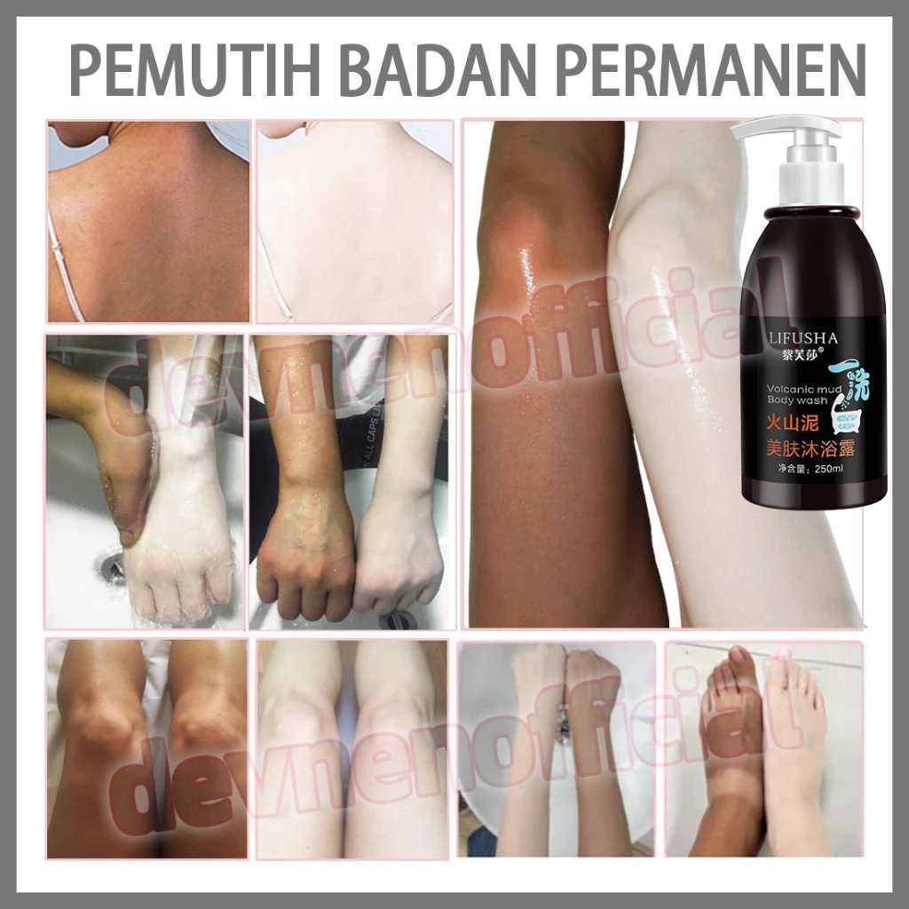 ByuSa Sabun Lumpur Vulkanik Ampuh Memutihkan Badan Sabun Mandi Cair Lumpur Vulkanik Volcanic Mud