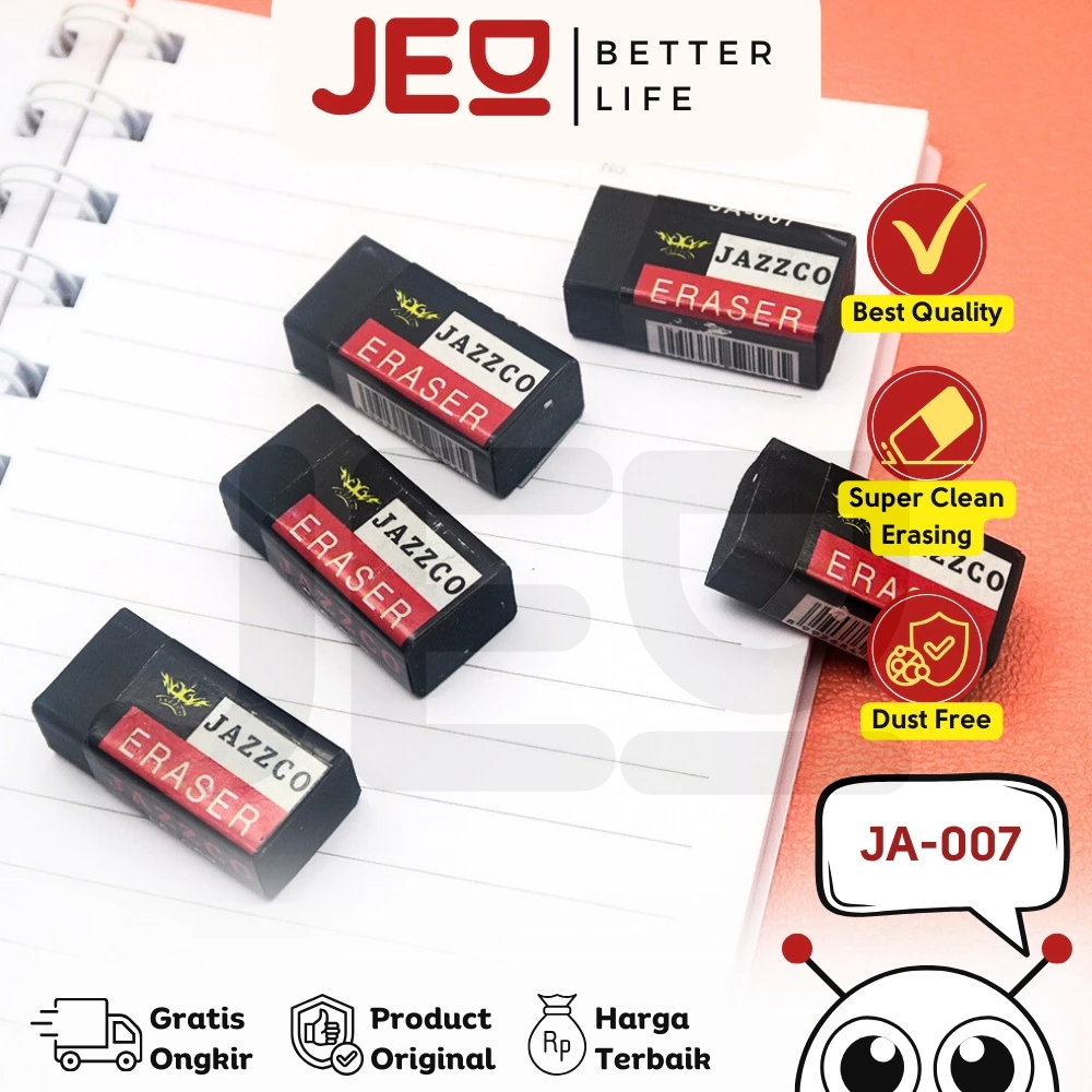 

1 box Eraser Penghapus Jazzco Hitam Kecil JA-007 (40 Pcs)