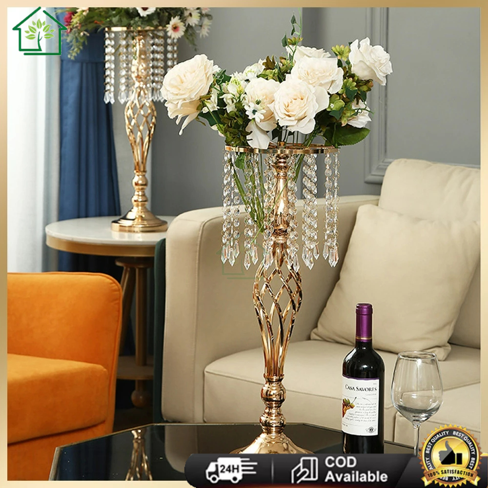 【Harga-Minimum】COD Hollow S-shaped Crystal Acrylic Vase tempat bunga vas flower holder dekorasi paja
