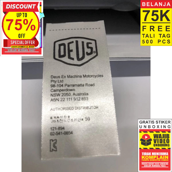 

DEUS LABEL TAG HANGTAG PREMIUM CO 1X DI KIRIM 600PCS
