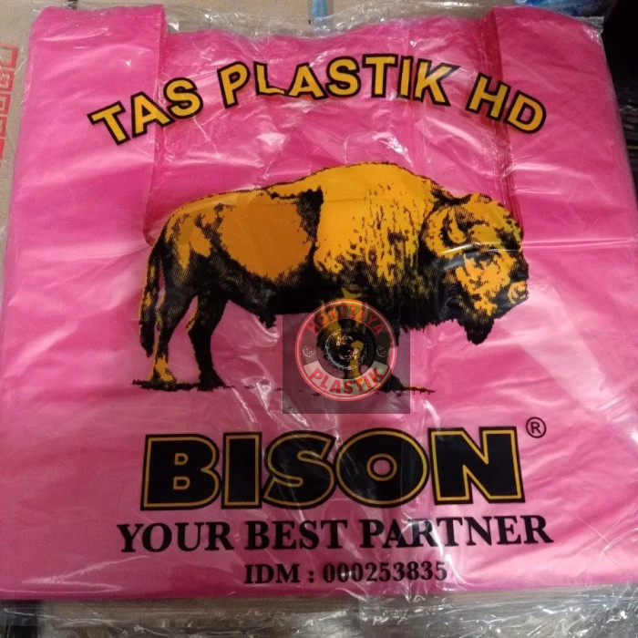 Hd los Pink Kantong Plastik Pink Kresek BISON PINK HD PE TEBAL Ukuran 30