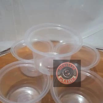 Gelas 50ml / gelas plastik cup bening kecil - cup pudding - cup jelly - cup sambel