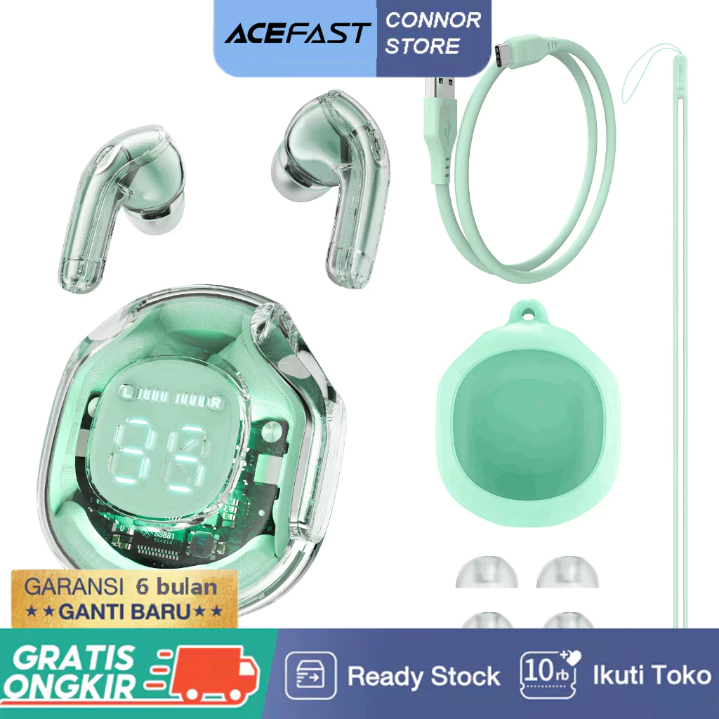 ACEFAST NEW earphone T8 mint green