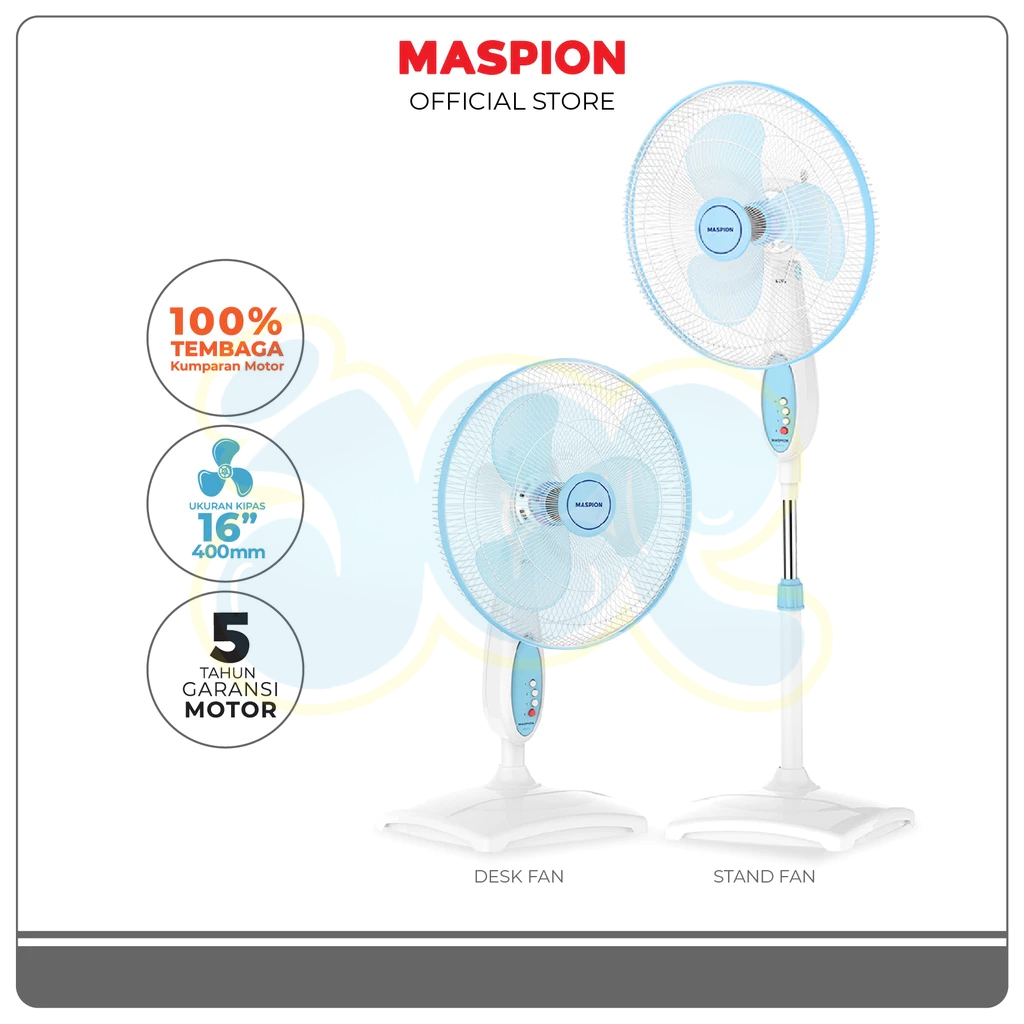 Jagemart - Maspion Stand Fan 167 S Kipas Angin Berdiri // Stand Fan Maspion