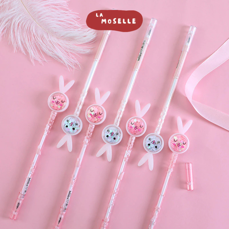 

La Moselle -[SK38] Pulpen payet gliter bunny kelinci rabbit catty lucu