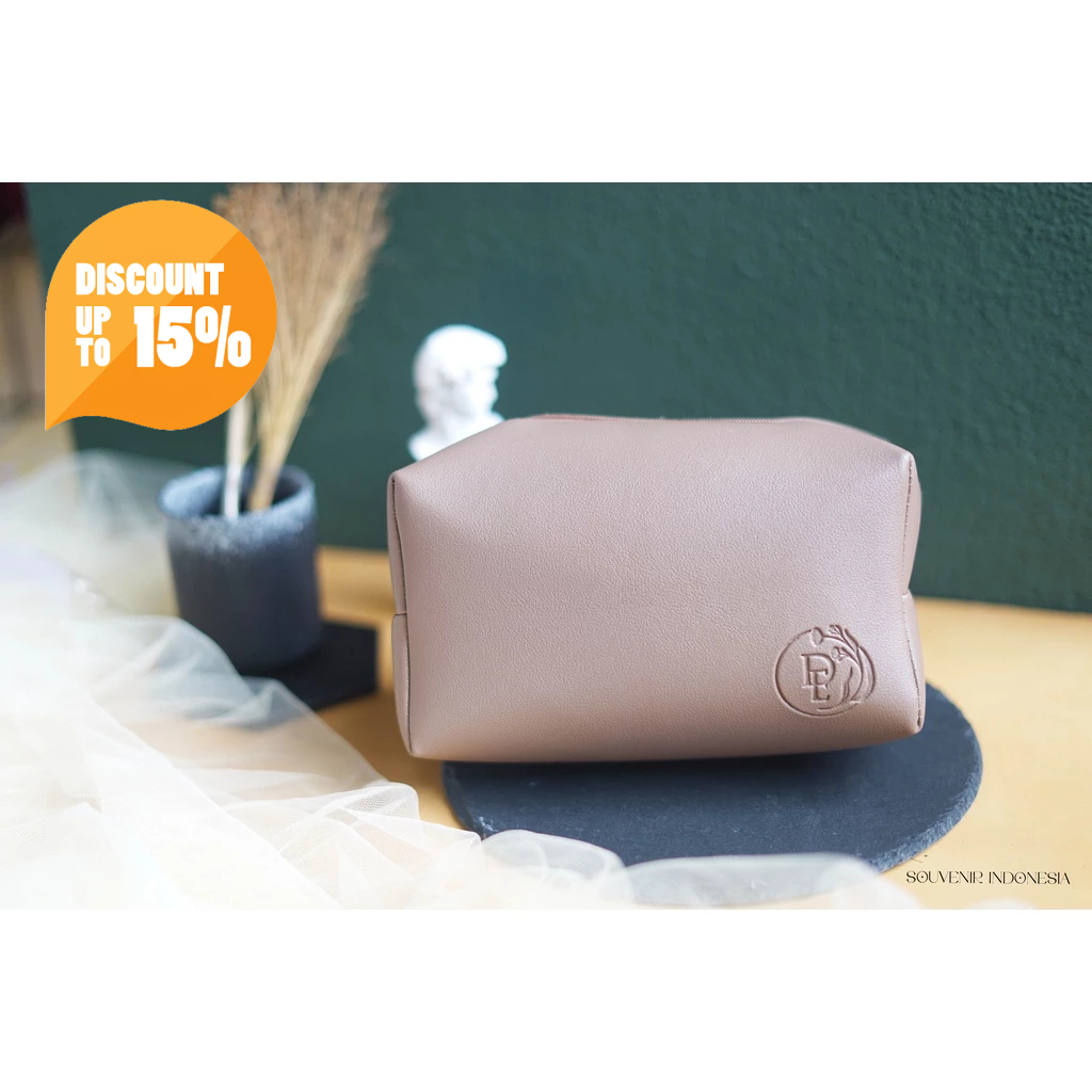 Sampel Souvenir Pernikahan Pouch Boxy Kemasan Mika Pita Free Design Free Embos