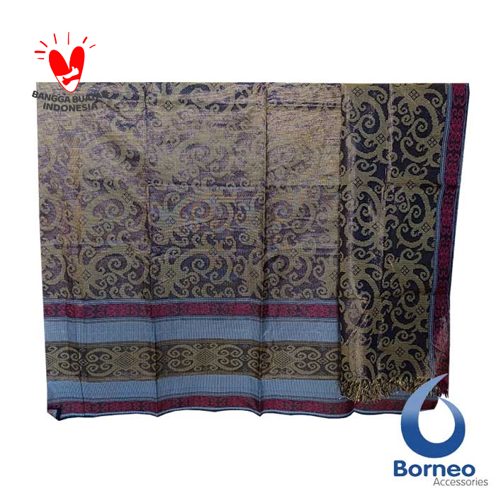Kain Tenun Songket Selendang Motif Dayak Kalimantan