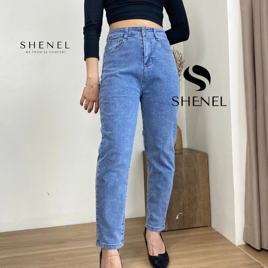 Shenel | Belini Jeans 001 Celana Jeans Highwaist Wanita Import Celana Panjang Stretch Jeans High Wai