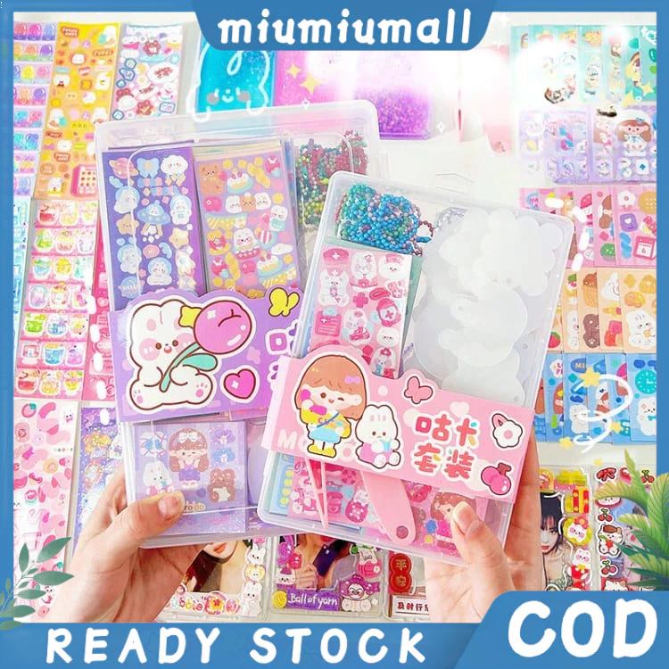 

【Murah COD】DIY Gantungan Kunci Akrilik Set Stiker Kartun Kpop Goo Card/Dekorasi Scrapbook /DIY Keychain Set Kartu Stiker /anak perempuan