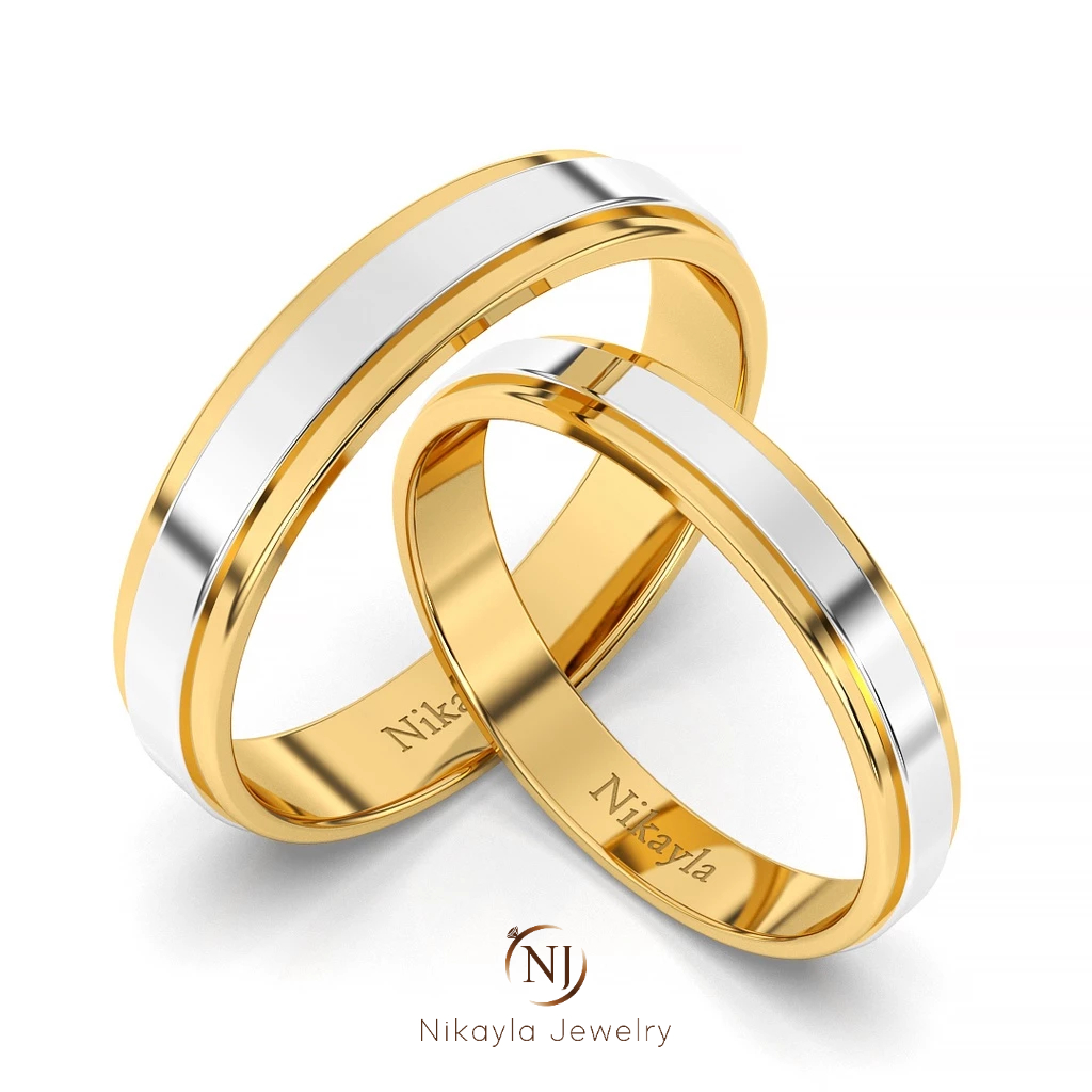 Nikayla Jewelry - Cincin Nikah Perak Couple Murni