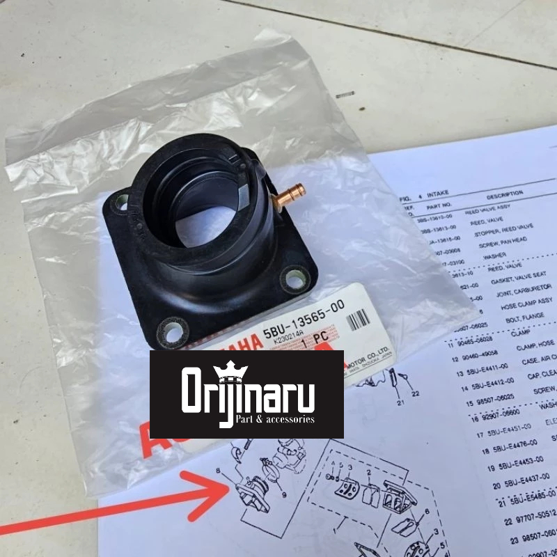 INTAKE MANIFOLD Y125Z 125Z ORI ORIGINAL 5BU-13565-00