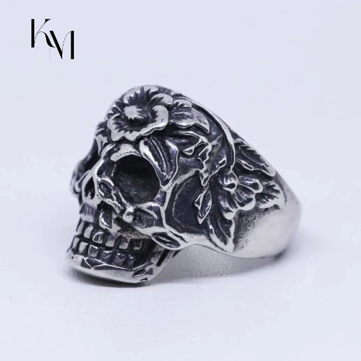 CINCIN TENGKORAK CINCIN SKULL PERAK BALI