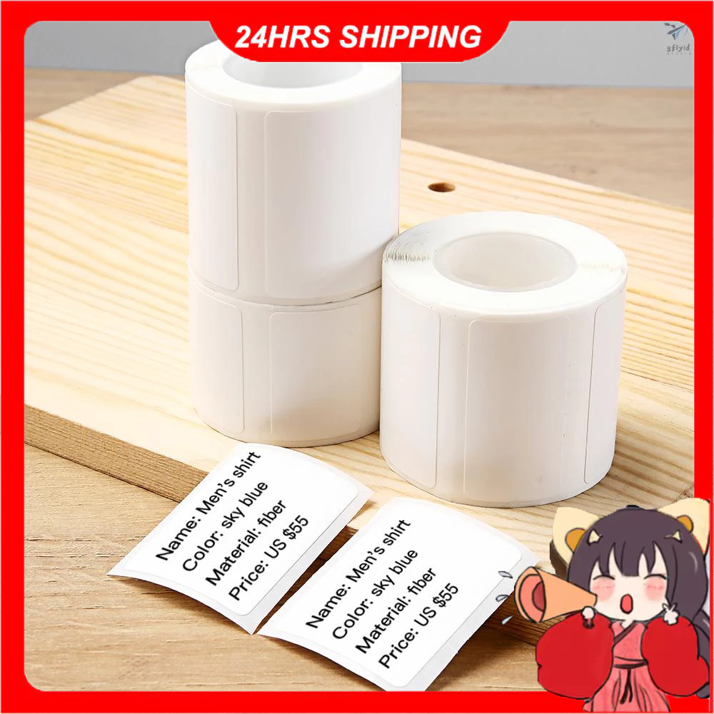 

[In Stock] Niimbot White Blank Thermal Printing Paper Roll for B21 Label Printer Barcode Price Size Name Label Paper Waterproof Oil-Proof Tear Resistant 30*15mm 460sheets/roll for B3S/B11 Thermal Printer for Home Organizer Supermarket Warehouse