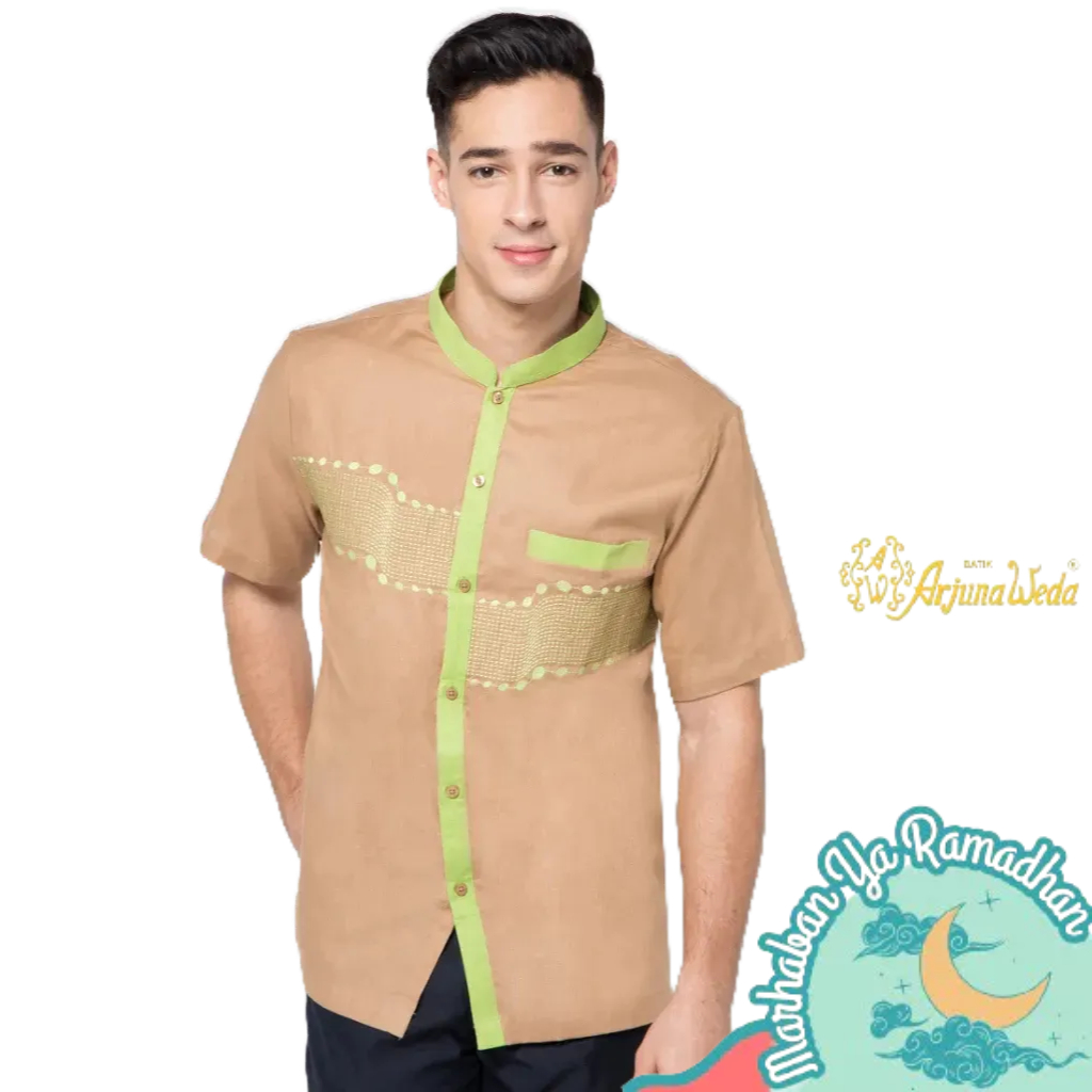 Arjuna Weda Koko Pria Muslim Motif Garis