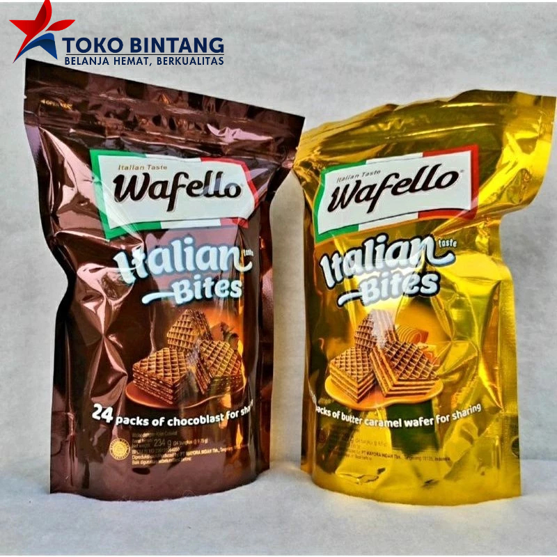 

ROMA WAFELLO WAFER CARAMEL / COKELAT POUCH