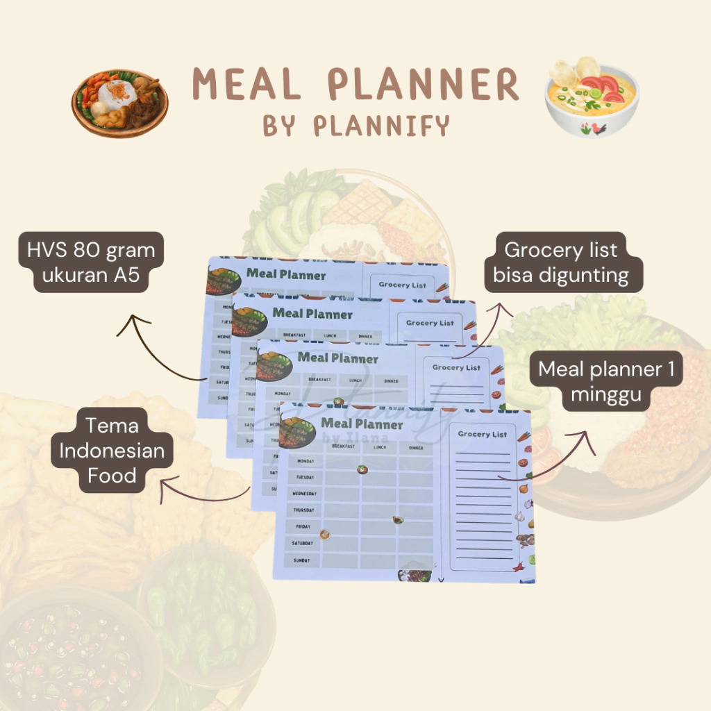 

Meal Planner by Plannify / Shopping List / Grocery List / Groceries List