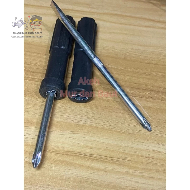 Obeng Bolak Balik Original astra Honda Hitam / Obeng Plus Minus / Obeng Bawaan Motor