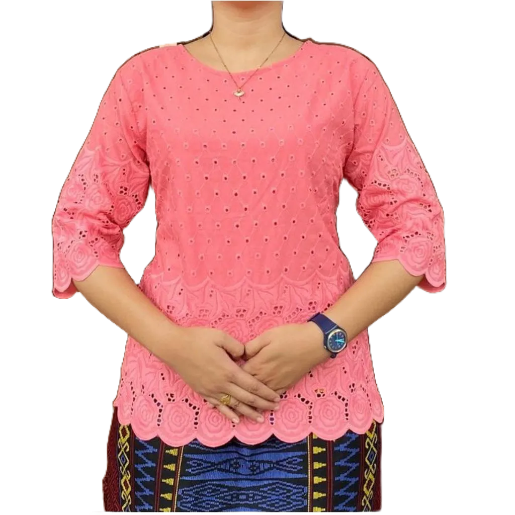 DF BLUS KATUN BOLONG/ATASAN KATUN BANGKOK WANITA IMPORT PREMIUM TANGAN LURUS