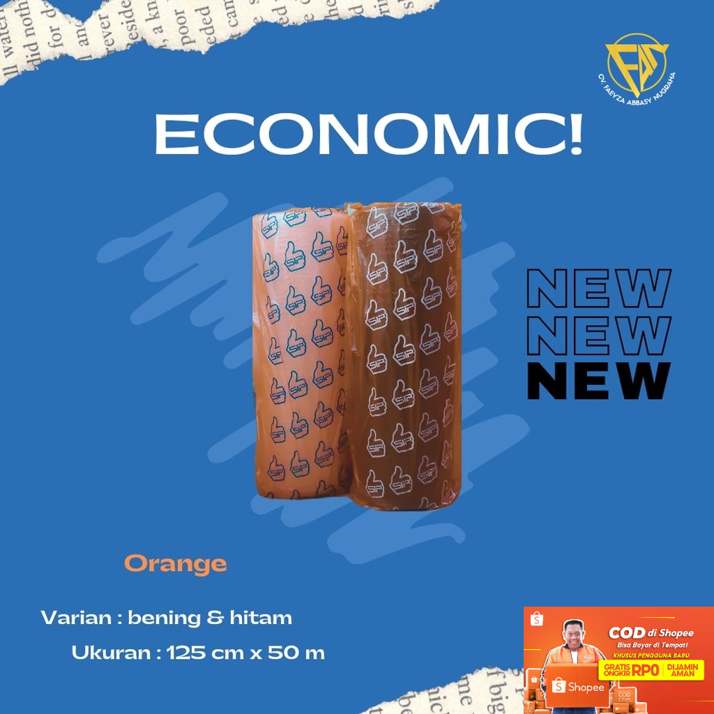 

BUBBLE WRAP ECONOMIC MURAH - BUBBLE WRAP SIP 125 X 50 TERMURAH - BUBBLE MURAH
