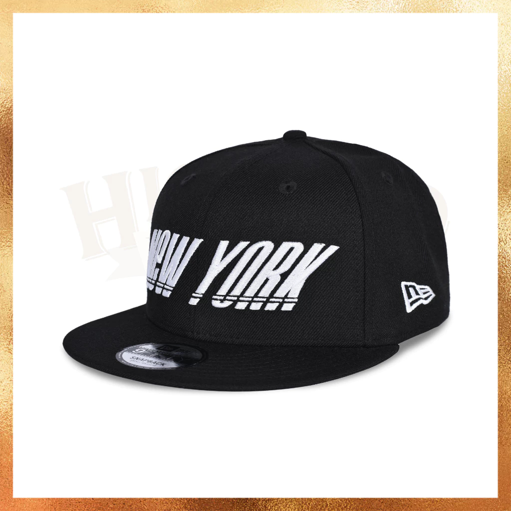 Topi New Era Basic New York NY Black 9FIFTY Hat Original
