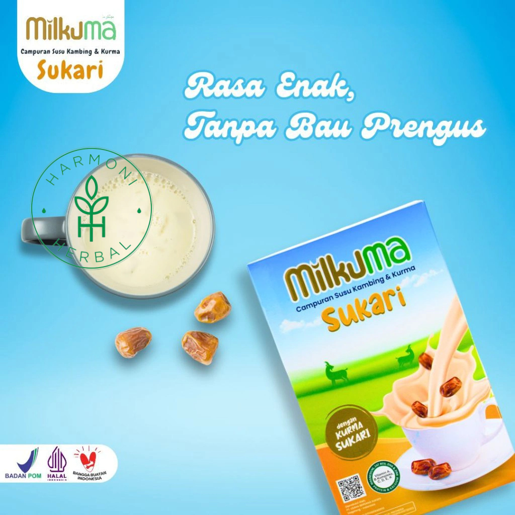 

Milkuma Sukari Campuran Susu Kambing Etawa & Kurma Sukari