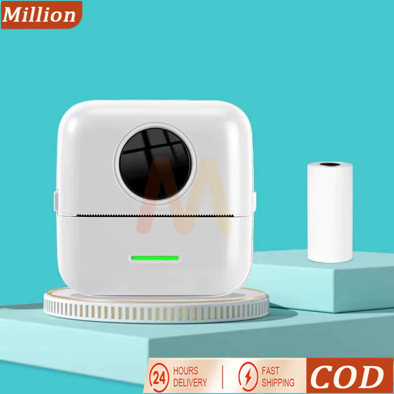 【COD】Mini Thermal Printer Bluetooth Mini Pocket Printer Wireless Label Maker Printer Label Tanpa Tin