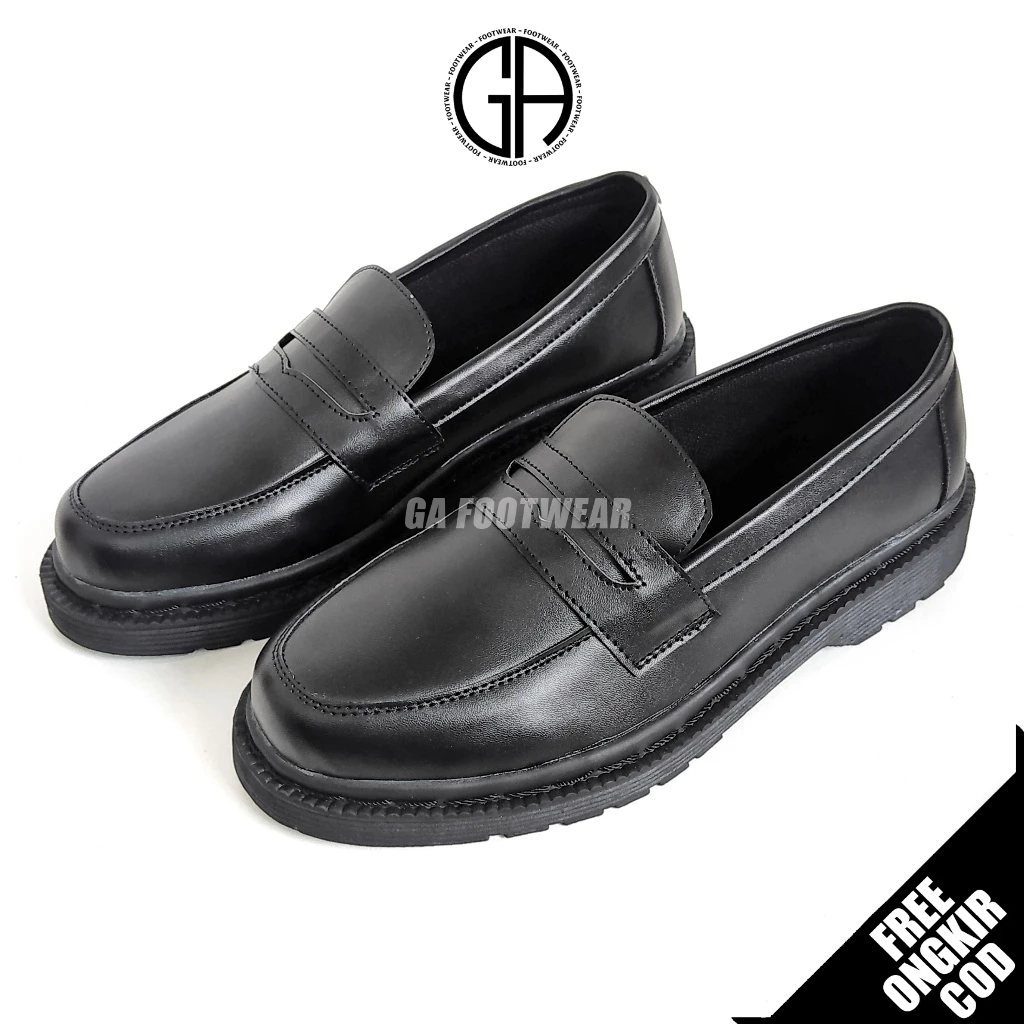 GA FOOTWEAR Coun - Sepatu Pantofel Loafers Pria Formal Kondangan Pesta Slipon