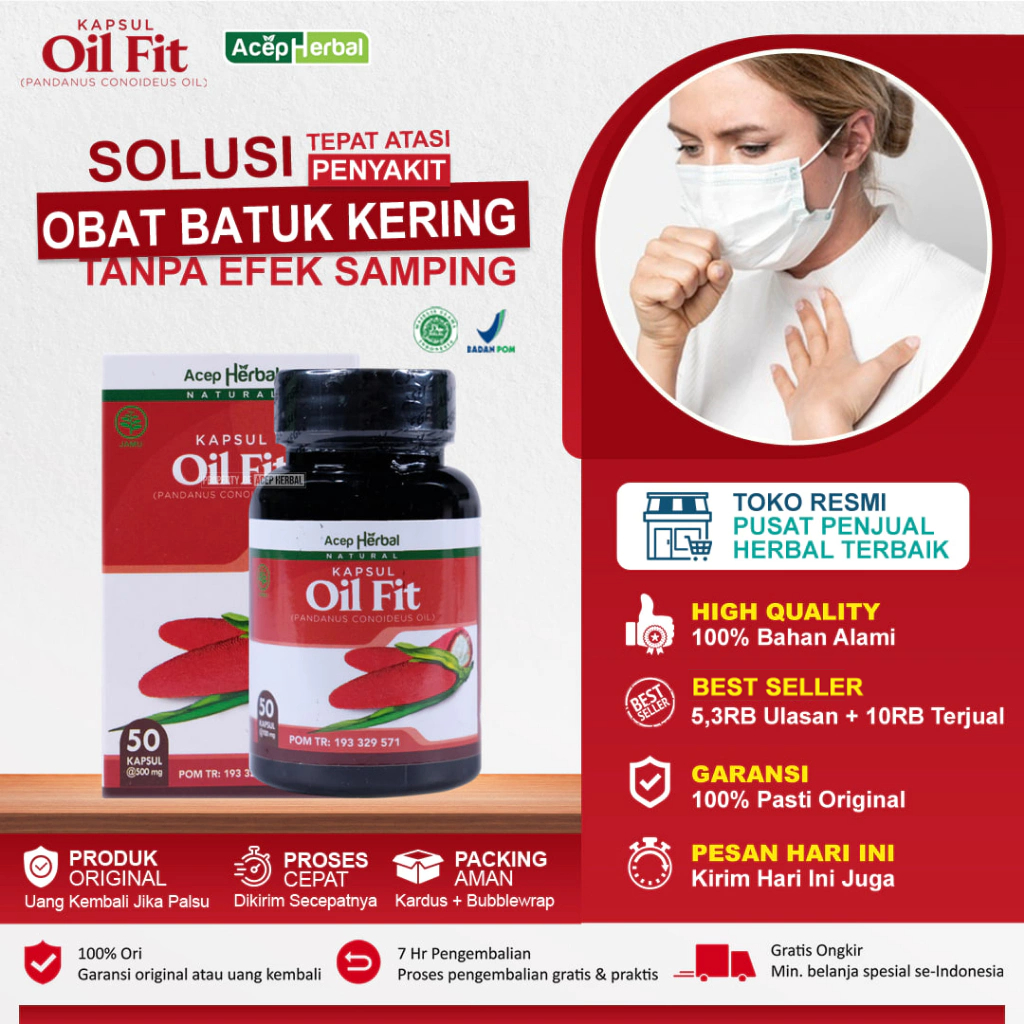 OilFit - Obat Batuk Kering Gatal Tenggorokan Pilek Batuk Berdahak Batuk Berdarah Untuk Anak dan Dewa