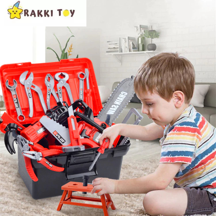 Mainan Tool Box Dan Bor Listrik | Mainan Alat Perkakas 1 Set | Mainan Kotak Perkakas Set Alat Perala