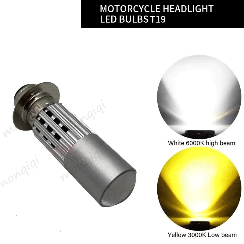 NEW Monqiqi Lampu Led H6 Tipe M5 Hi loo Beam Lampu Led Utama Motor H6 M5 P15D Tipe M5 12V DC 6 Watt